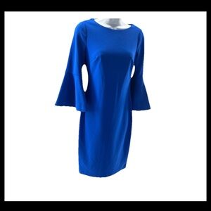 Calvin Klein Blue Bell Sleeve Dress size 2